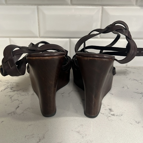 Banana Republic wood wedge sandal size 9 - Picture 3 of 6